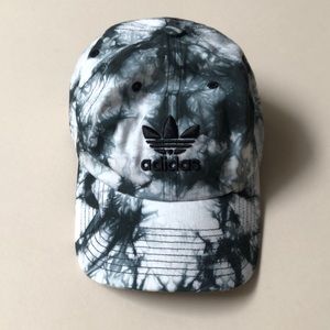 Adidas Originals Women's Relaxed Tie Dye Strapback Cap/Hat Black/White, ONE SIZE